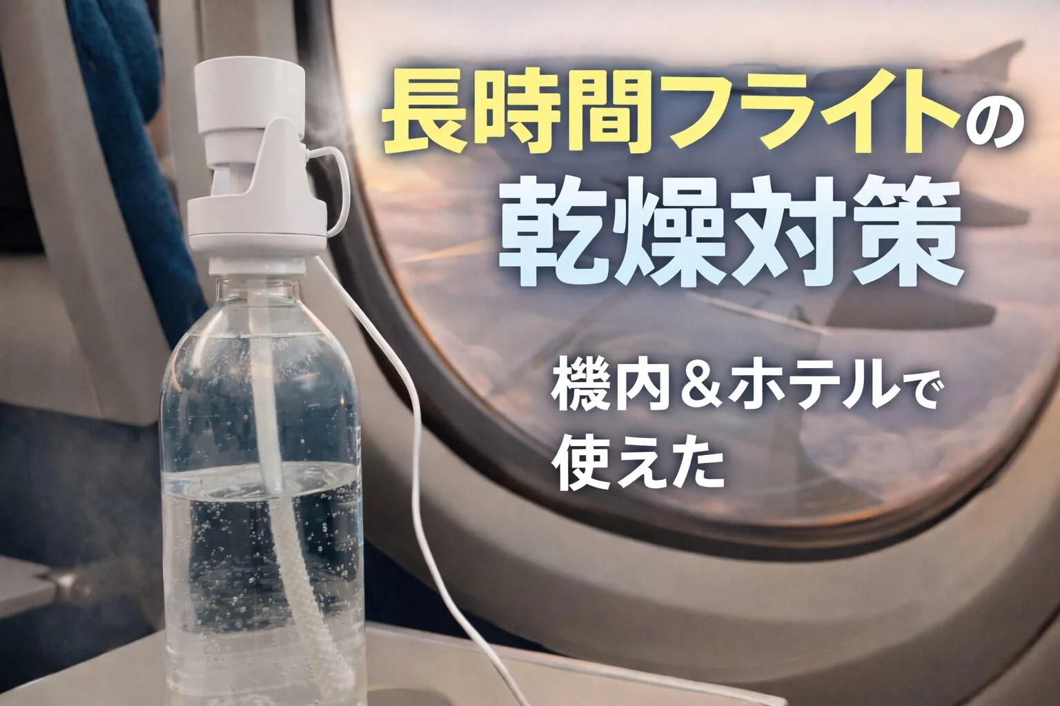 機内乾燥対策ペットボトル加湿器