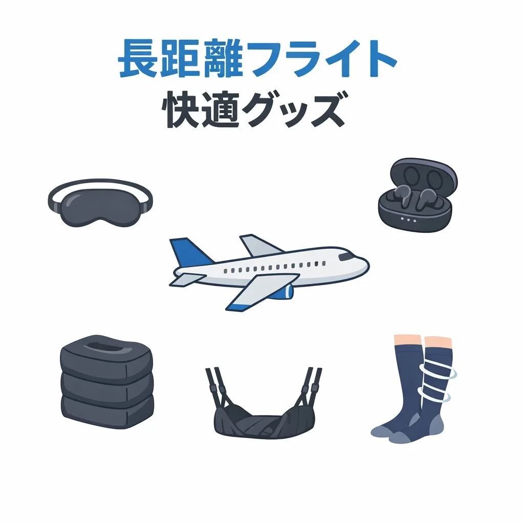 長期フライト快適グッズ