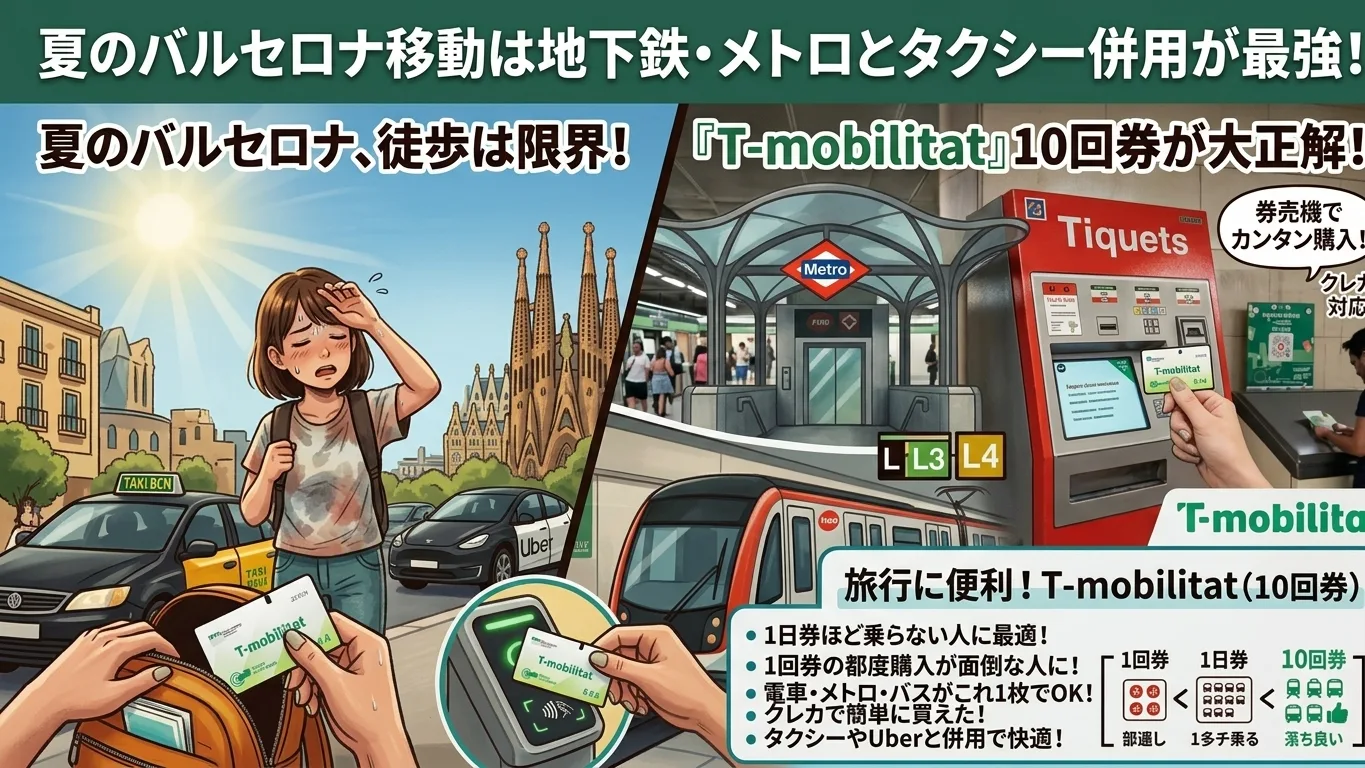 バルセロナ 10回券 地下鉄