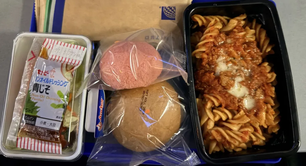 ユナイテッド航空 UA848 機内食